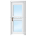 Pintura blanca con puerta de madera sólida de vidrio MJ-227 para puerta Interior de madera